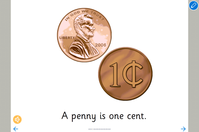 Screenshot from US Coins - Read a Book