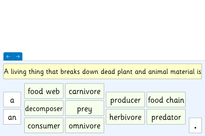 Screenshot from Food Chain Facts