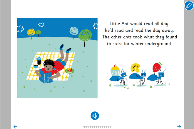 Screenshot from Little Ant's Big Plan - Read a Book