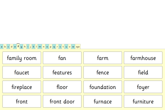 Screenshot from All About Houses A - Z