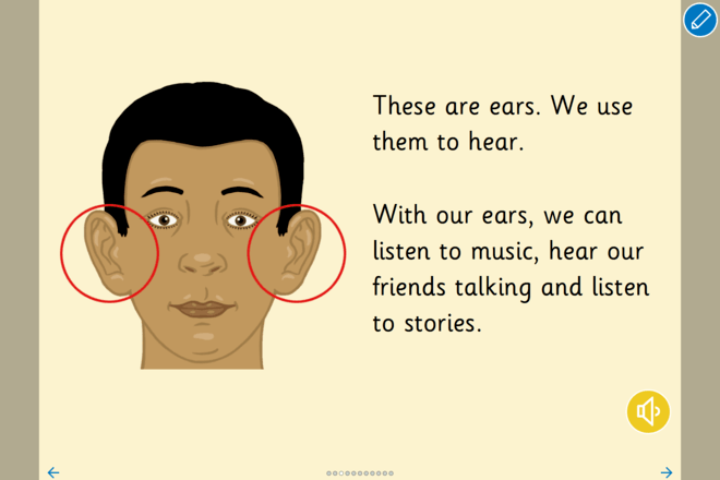 Screenshot from Parts of the Body - Read a Book