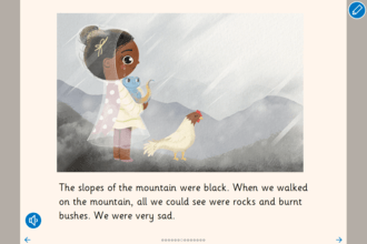 Screenshot from There's a Fire on the Mountain - Read a Book