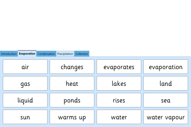 Screenshot from Stages of the Water Cycle