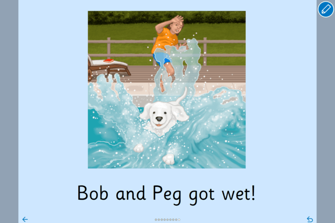 Screenshot from Peg and Bob - Read It Yourself