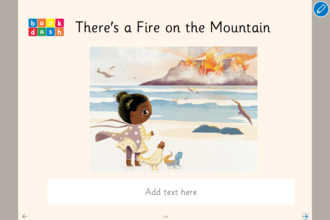 Screenshot from There's a Fire on the Mountain - Make a Book